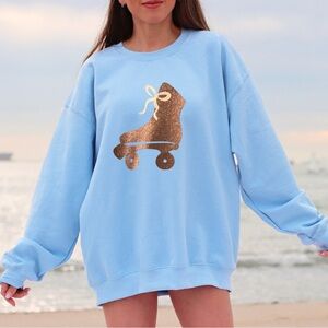 Glide Sweatshirt – Glitter Roller Skate Retro Top